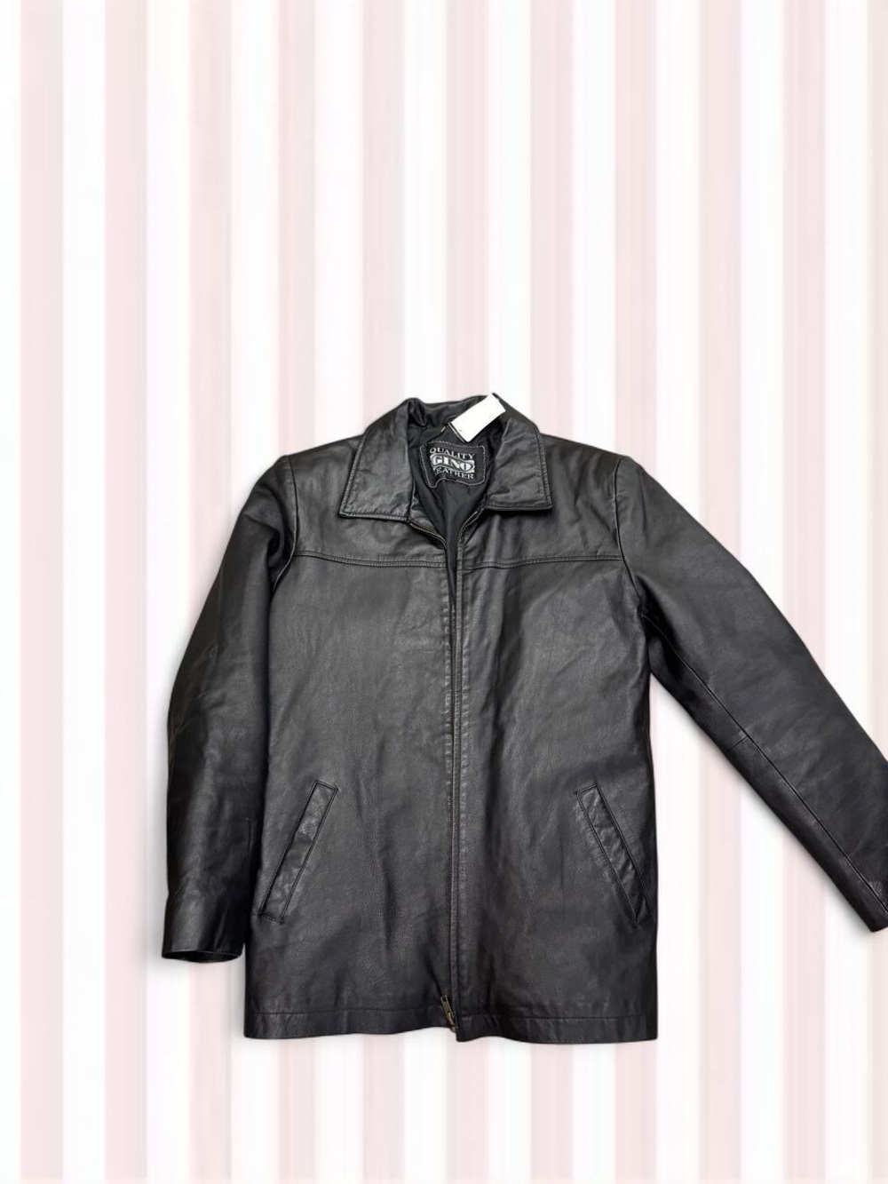 Men's Black Leather Bomber Jacket by Danier - Classic Zip-Front